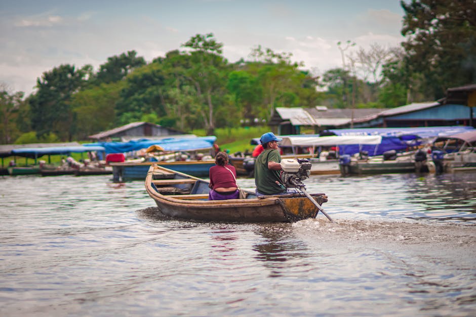 amazon river boat sunset community