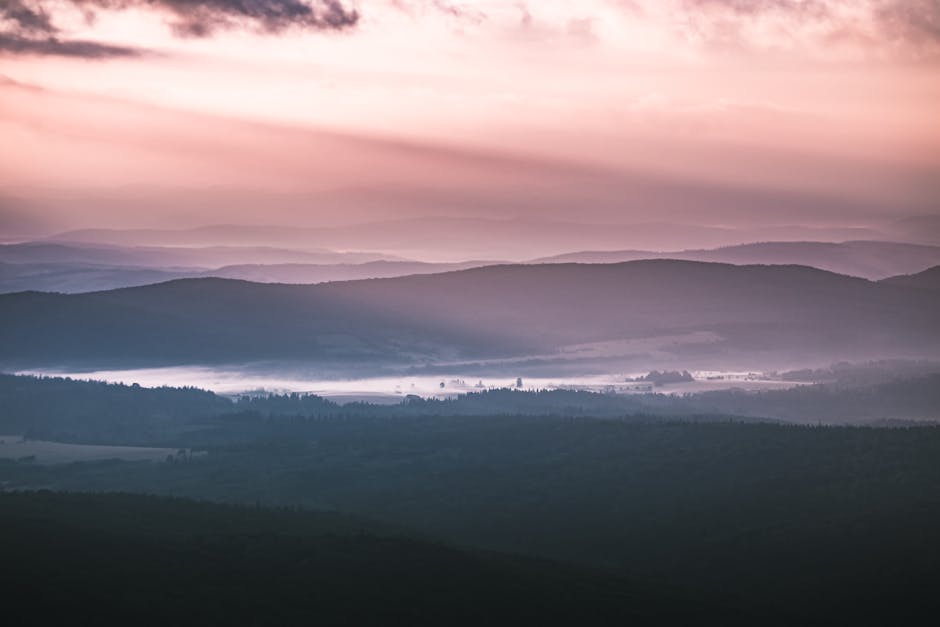 bieszczady mountains sunrise panorama