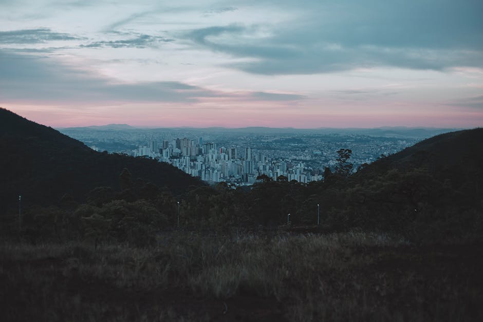 brazilian cityscape at dusk