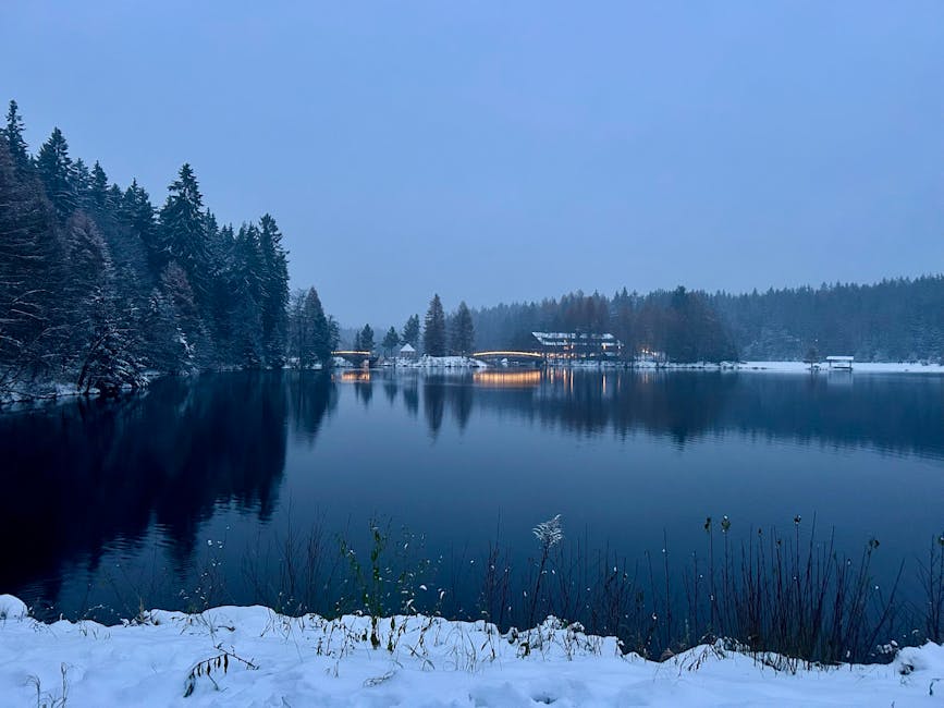 calm lake german landscape