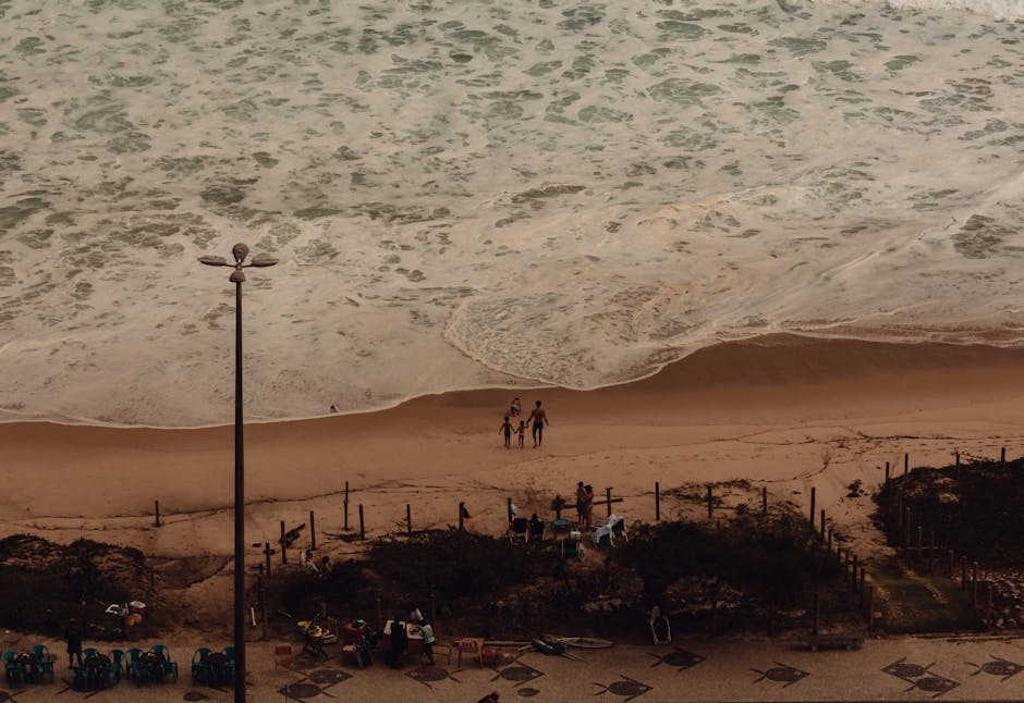 children playing on brazilian beach