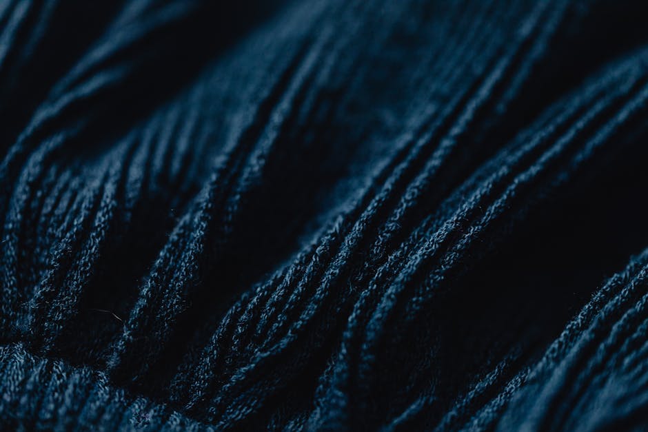 Close up detailed view of quality fabric clothing