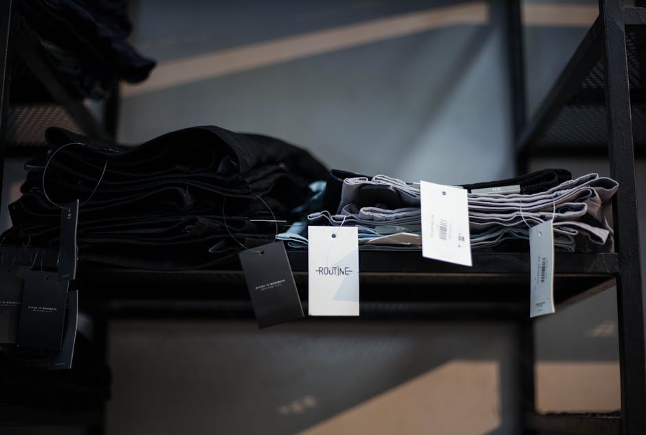 clothes neatly folded shelf