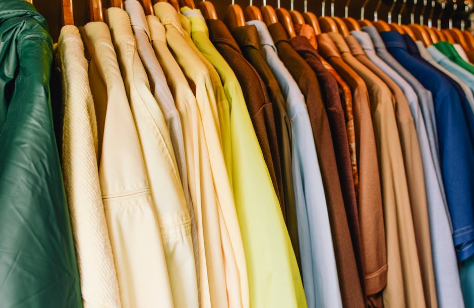 clothes organized by color