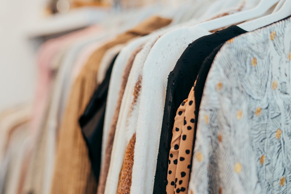 Clothing racks natural fabrics