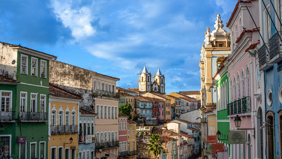 colorful colonial houses Pelourinho Salvador