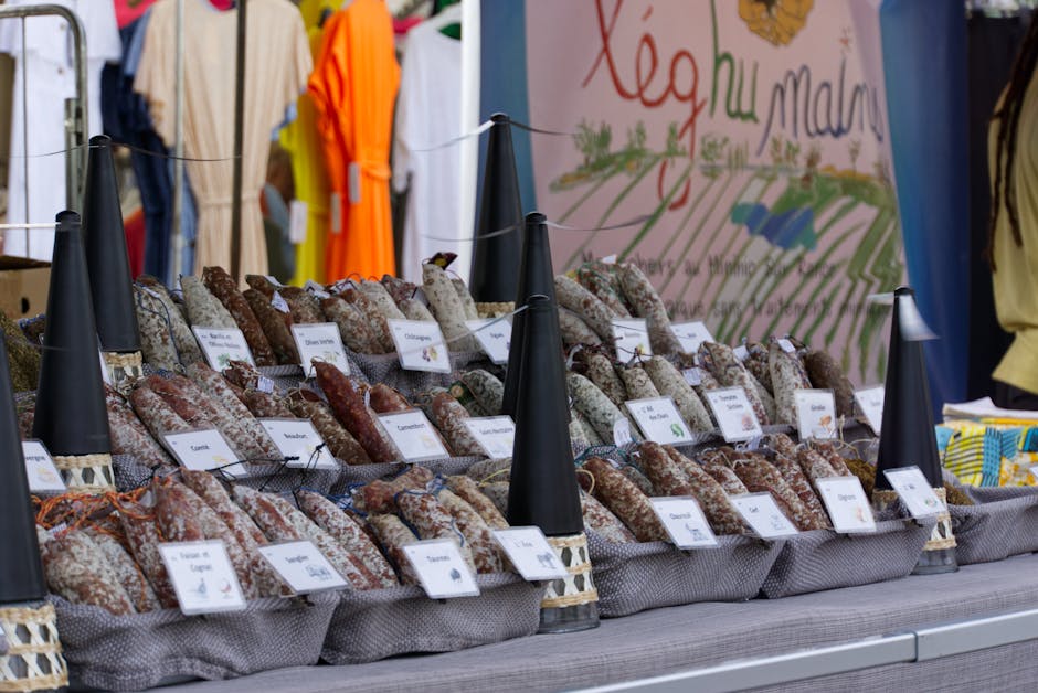 colorful french market stall