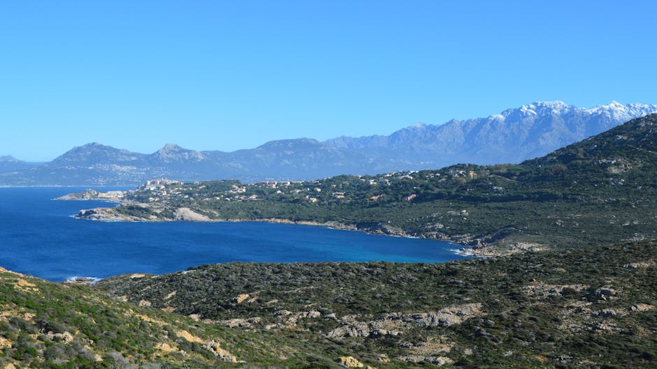 corsican coast hiking trail mediterranean sea