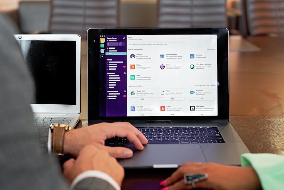 coworkers collaborating with smart tools
