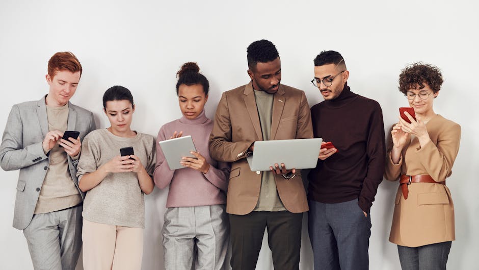 diverse team collaborating using digital tools