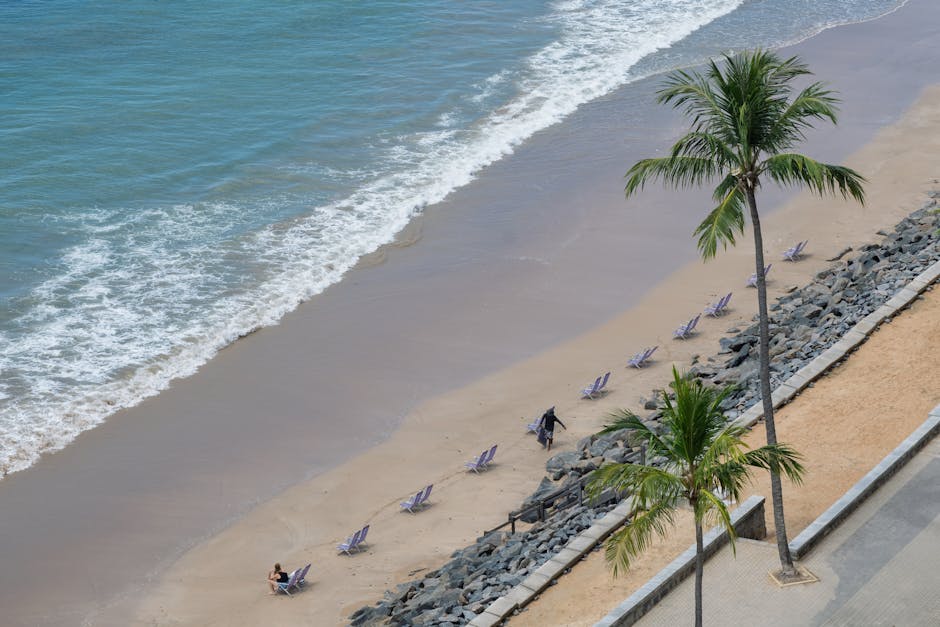 Empty tropical beach Brazil