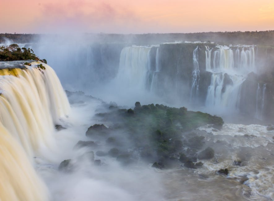 Family hiking Iguaçu Falls