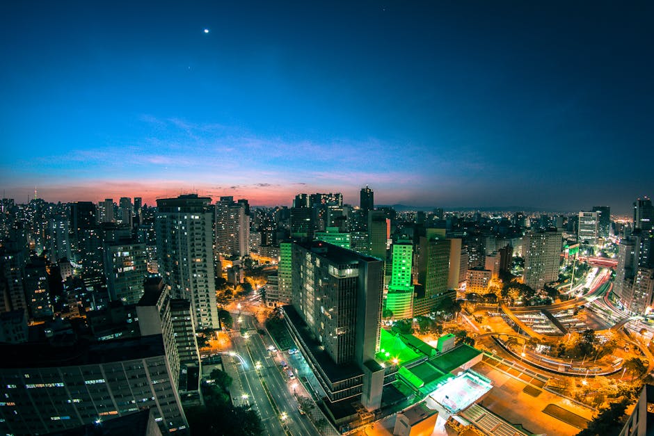 Futuristic city skyline Brazil