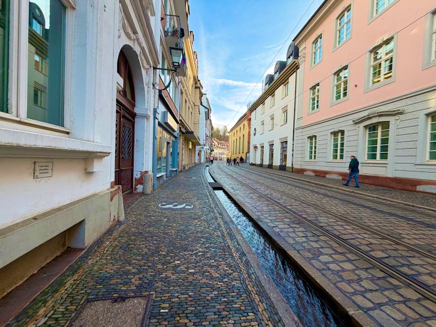 german cobblestone street