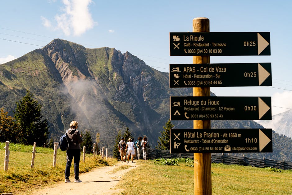 hiking trail mountains France