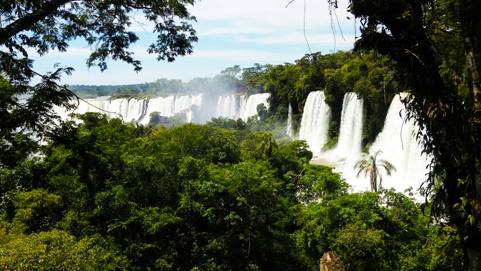Iguazu Falls panoramic view Brazil side