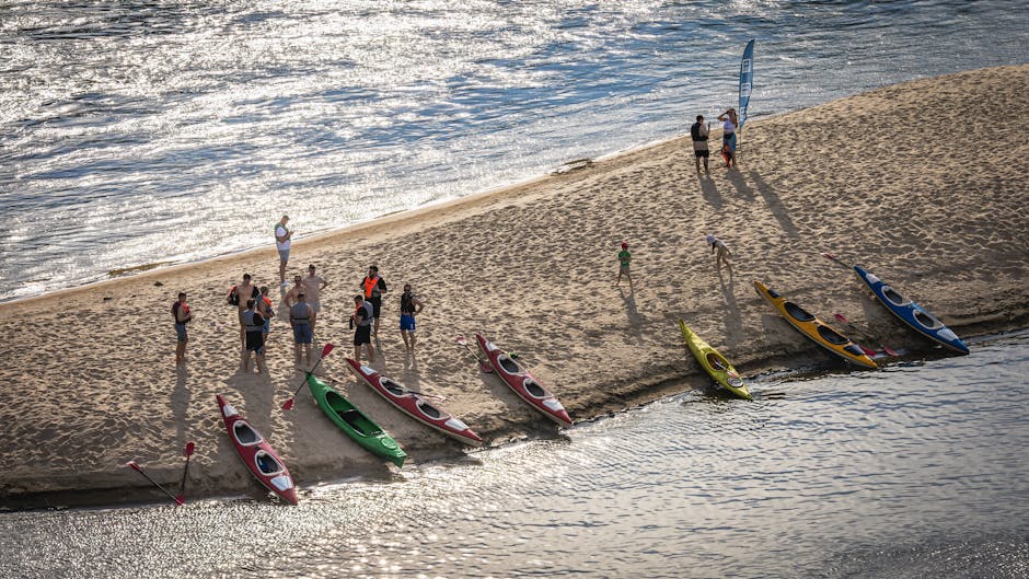 kayaks on clear river roztocze poland