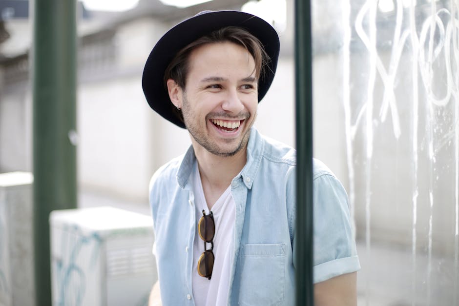 man smiling wearing nice outfit