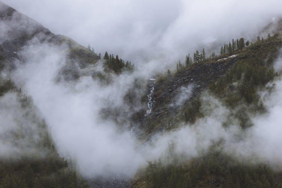 misty mountain landscape