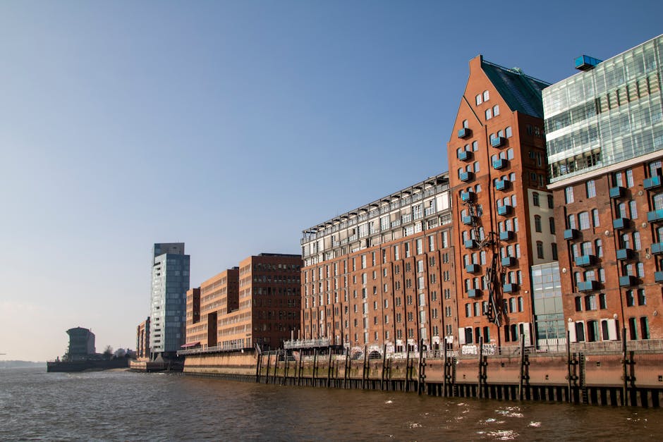 Modern architecture waterfront Germany