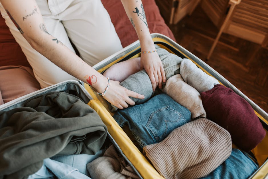 packing suitcase