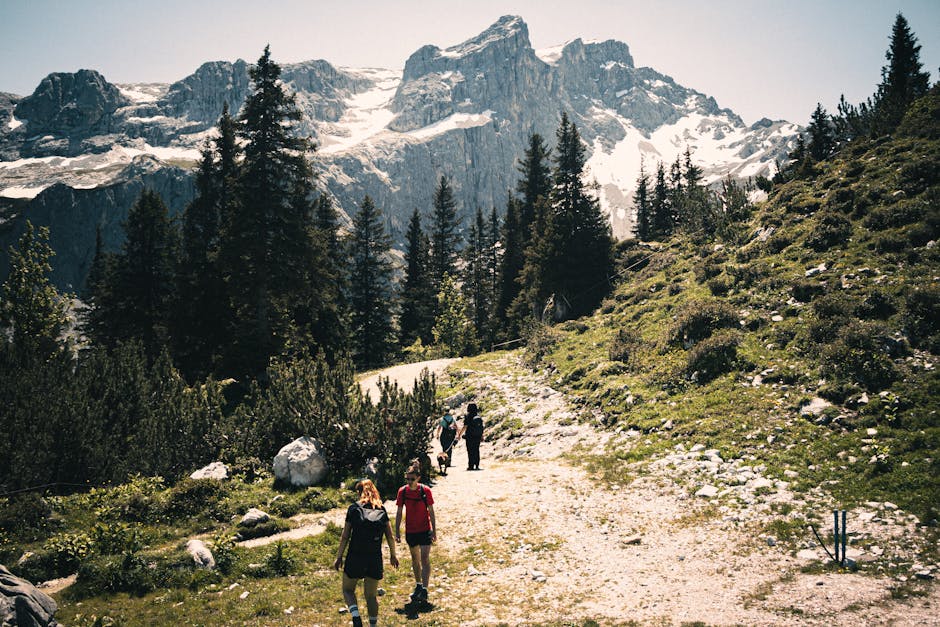 people hiking germany