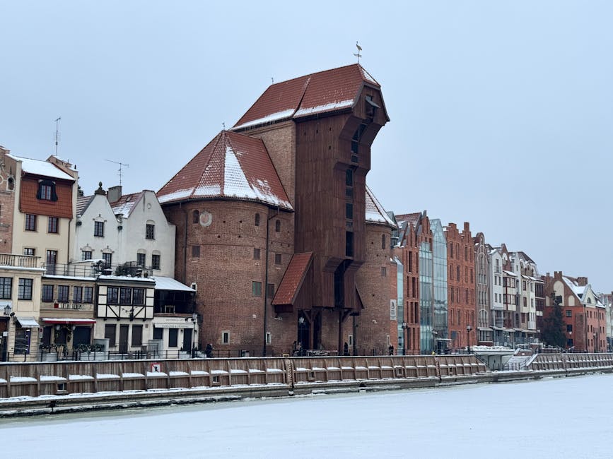 Scenic coastal city of Gdansk