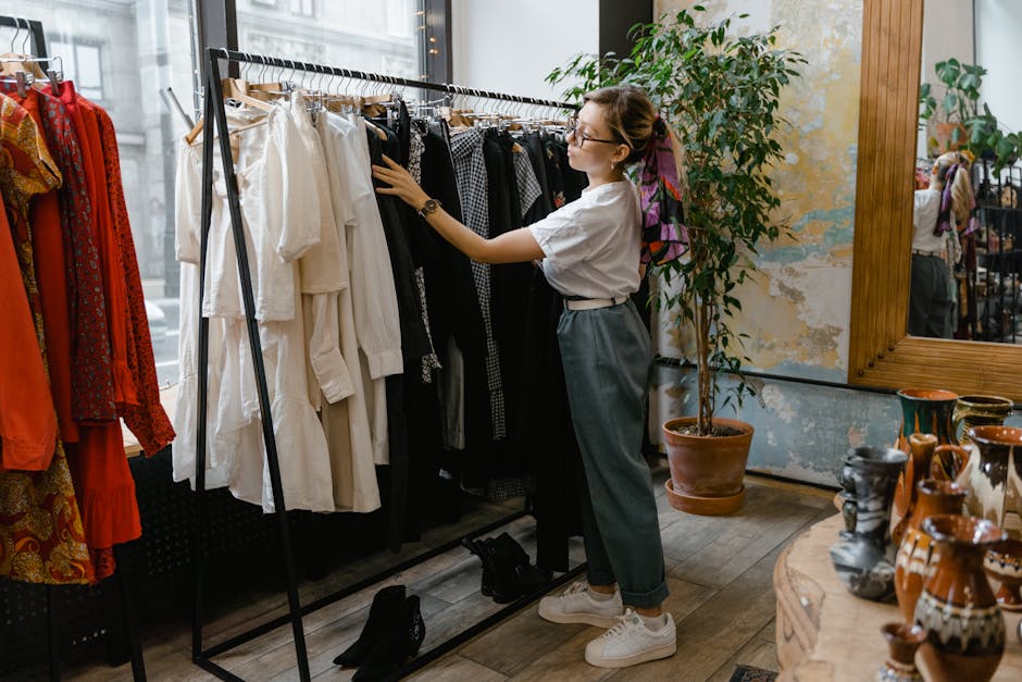 sustainable fashion store interior