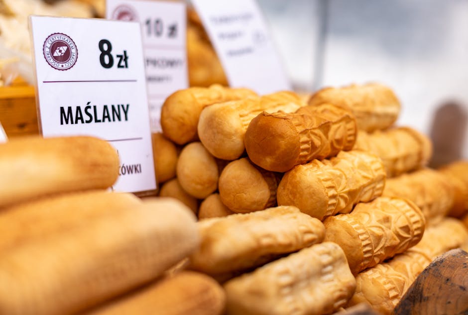 Traditional Polish food market stall