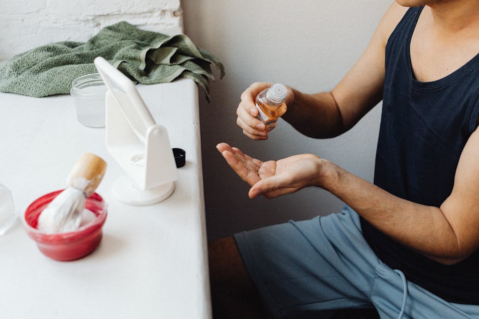 traveler checking small toiletries kit