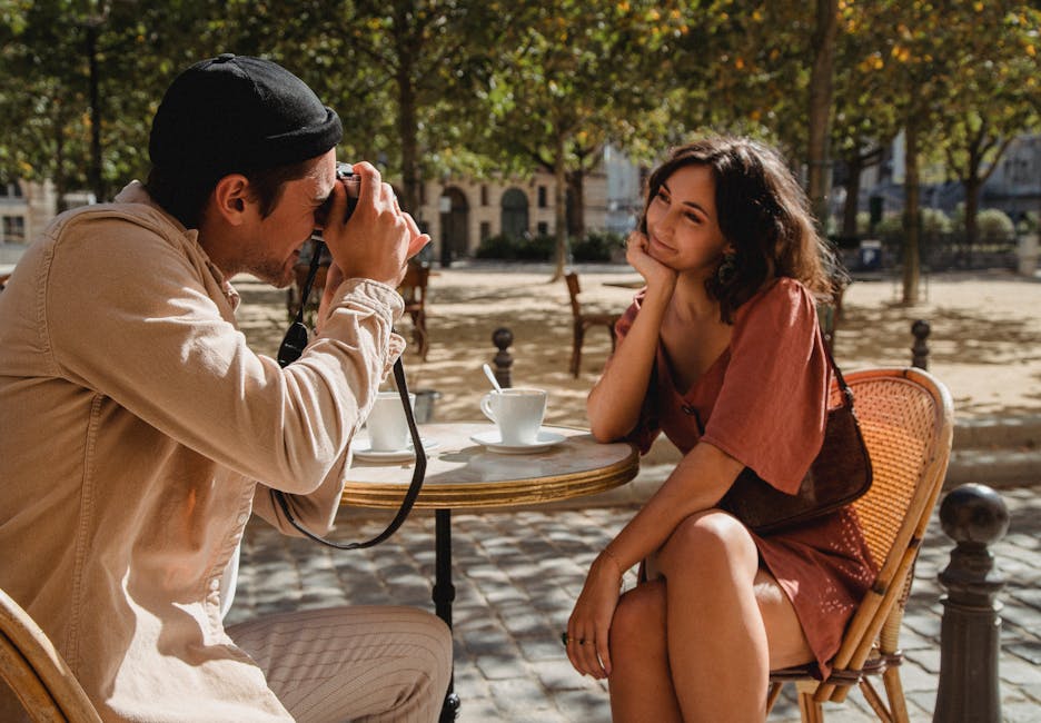 woman enjoying summer cafe france