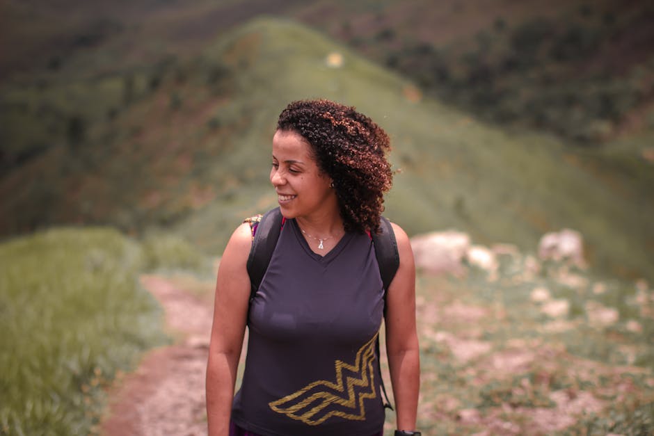 woman hiking mountain brazil