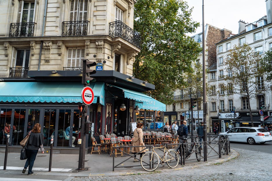 woman in parisian cafe