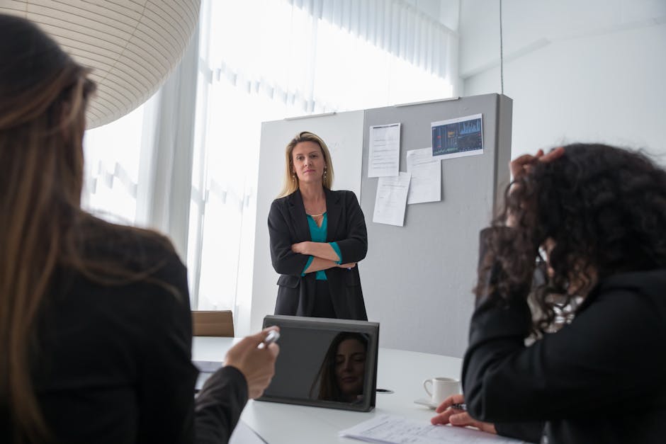 woman presenting to team in brazil