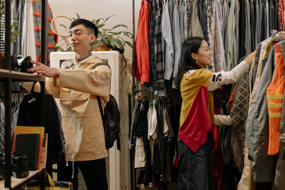 woman thrift store