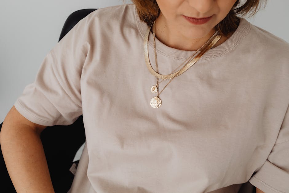 woman wearing simple jewelry
