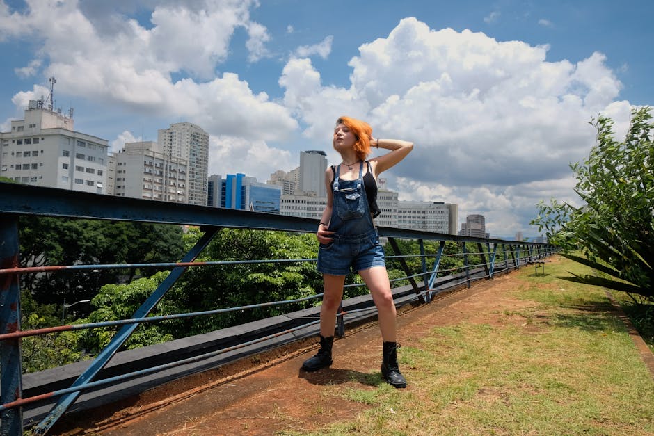 young woman urban street style brazil